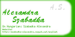 alexandra szabadka business card